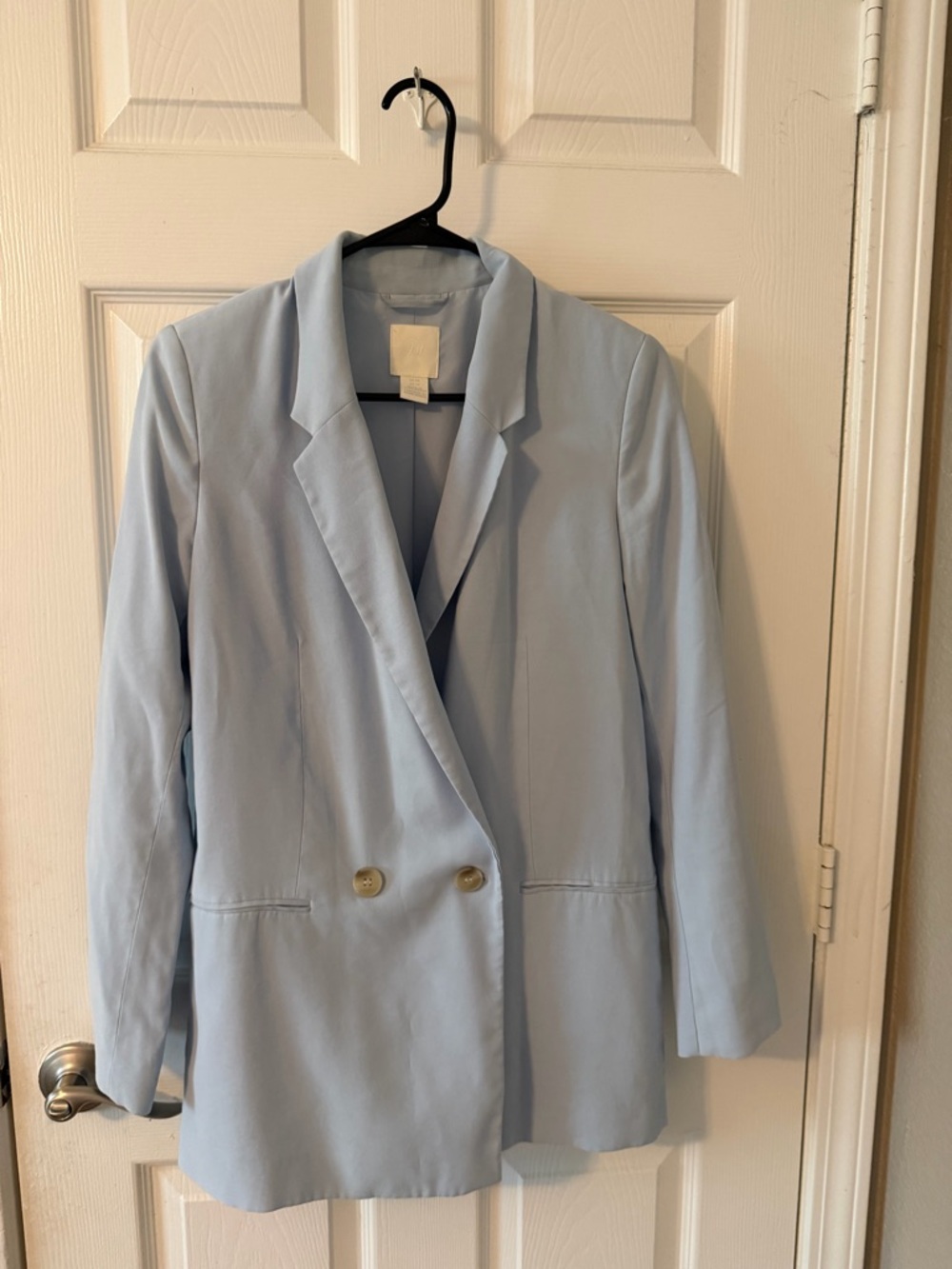H&M Light Blue Double-Breasted Women's Blazer